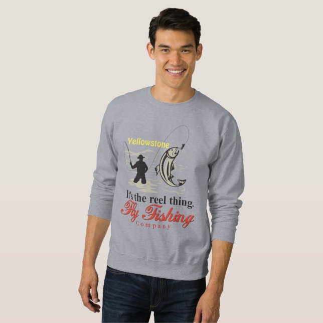 Camisas sudaderas de pesca de la mosca amarilla (Anverso completo)