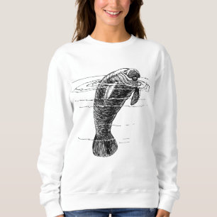 Camisas sudaderas de una mujer manatí