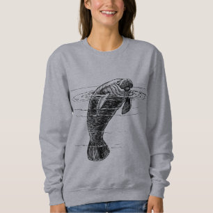 Camisas sudaderas de una mujer manatí