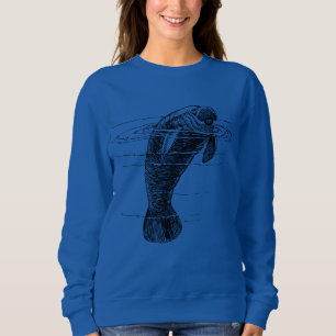 Camisas sudaderas de una mujer manatí