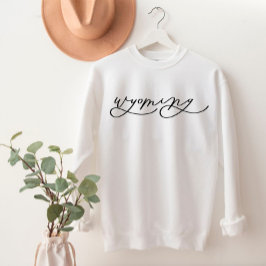 Camisas sudaderas de Wyoming Script State