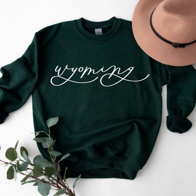 Camisas sudaderas de Wyoming Script State (Subido por el creador)