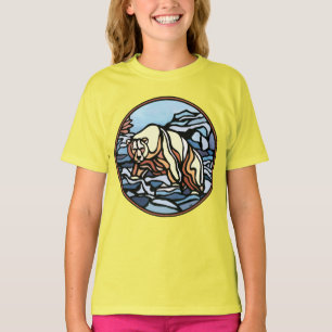 Camisas sudaderas del niño de arte del oso polar c