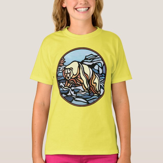 Camisas sudaderas del niño de arte del oso polar c (Anverso)