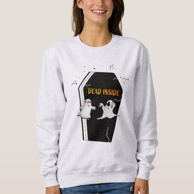 Camisas sudaderas "dentro muerto" para el ataúd de (Anverso)