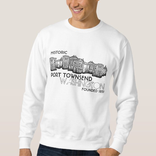 Camisas sudaderas históricas de Port Townsend Wash (Anverso)