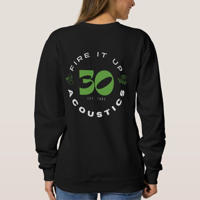 Camisas sudaderas para mujeres - Fuego alienígena  (Reverso)