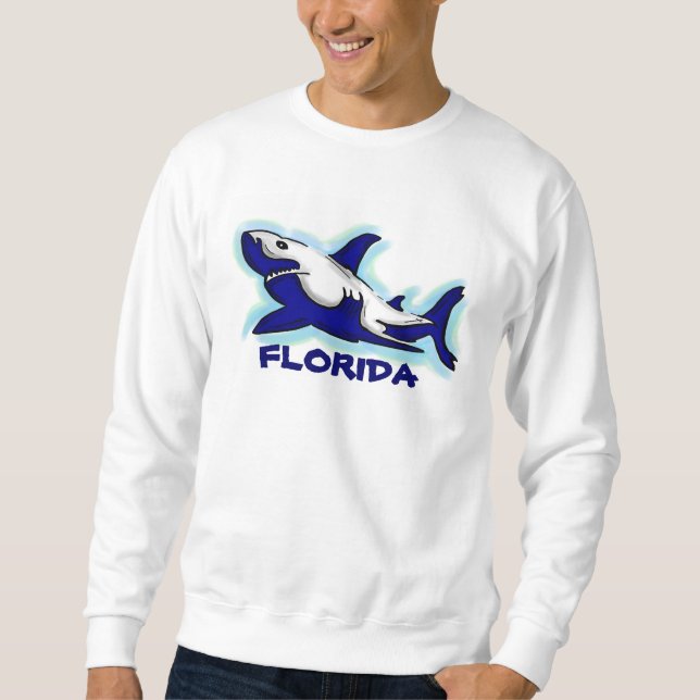 Camisas sudaderas unisex con tema de tiburón azul  (Anverso)