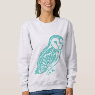 Camisas sudaderas Verde azuladas de búho