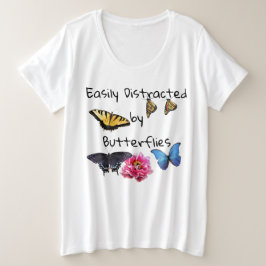 Camisas Tee De Tamaño Damas Plus Fácilmente Distra