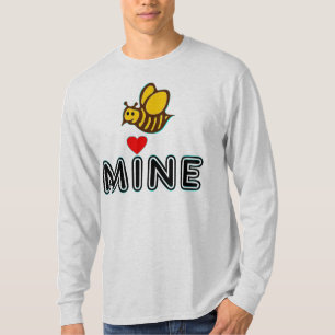 Camiseta °・Ƹ̵̡Ӝ̵̨̄Ʒ ♥ Bee Mine Diversión de manga larga T ♥