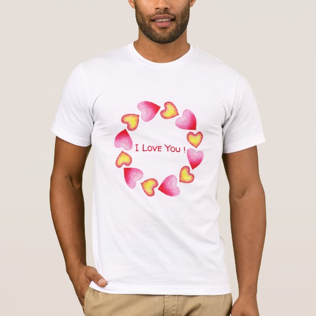 Camiseta С Romántico te amo El día de San Valentín (Anverso)