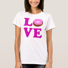 Camiseta ღ・ ♥ Amor Donut Mujeres Cañón de Camiseta♥ ღ