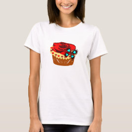 Camiseta °ღ★Magdalena-Roja Choco-Cupcake Muñeca Bebé Ajusta