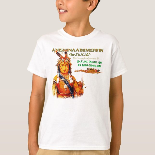 Camiseta "ᐊᓂᔑᓈᐯᒧᐎᓐ de Ojibwe/Anishinaabemowin- " (Anverso)