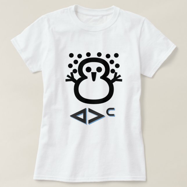 Camiseta ᑦ ᐳ ᐊ - nieve en Inuktitut (Diseño del anverso)