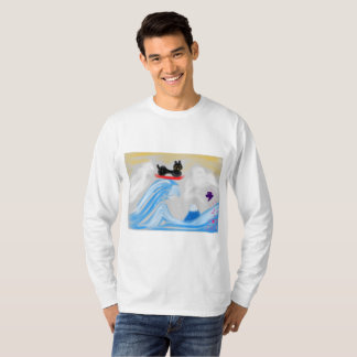 CAMISETA かにゃがわおきなみうら（サーフィン猫）