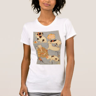 Camiseta た と え 尽 の (下),  Gatos Japoneses (3), Kuniyoshi, Uk