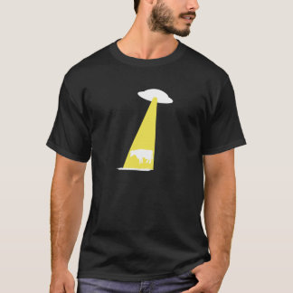 Camiseta に誘拐 del UFO del 牛が