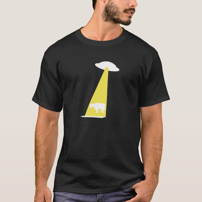 Camiseta に誘拐 del UFO del 牛が (Anverso)