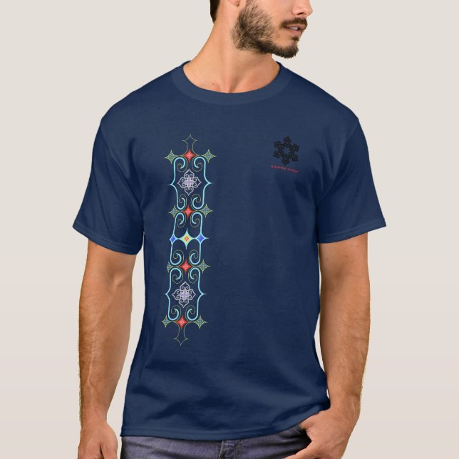 Camiseta アイヌ柄 オリジナルプリント 北海道 T　Hokkaido Ainu pattern T-shirt (Anverso)