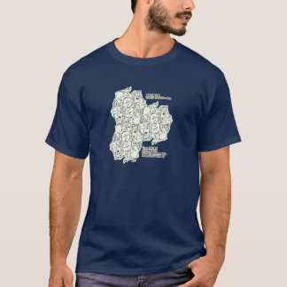 CAMISETA ウサギ・タイルのテセレーション(AL_BW)