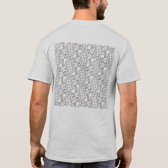 CAMISETA ウサギ・タイルのテセレーション（AL）Tシャツ (Reverso)