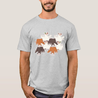 CAMISETA ウシとマガモ・タイルのテセレーション(BBL_BW)