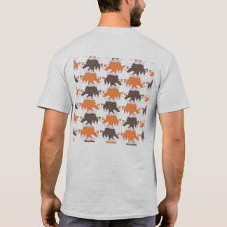 CAMISETA ウシとマガモ・タイルのテセレーション(BBL_BW)