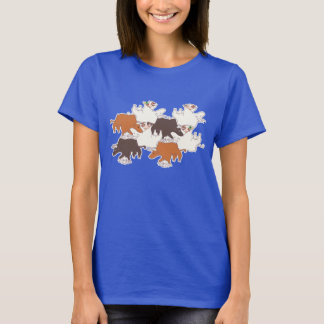 CAMISETA ウシとマガモ・タイルのテセレーション(BBL_BW)