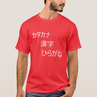CAMISETA カタカナ, ひらがな, 漢字