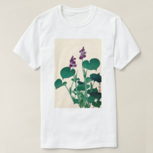 Camiseta ギ ボ ウ・花, 古 邨 Morado Hosta, Ohara Koson