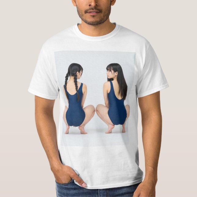 CAMISETA スクミズ女子背中Tシャツ (Anverso)