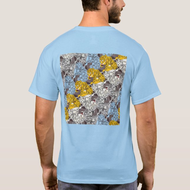 CAMISETA トラとコウモリ・タイルのテセレーション（YWGL) (Reverso)