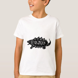 Camiseta ワニガメ　亀　切り絵　alligator snapping turtle, macroclemys