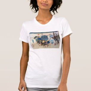 Camiseta 三 島 宿, 広 Mishima-juku, Hiroshige, Ukiyo-e