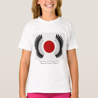 Camiseta 丹頂旗 子供用 Tシャツ(Red-Crowned Flag Print  T-Shirt）