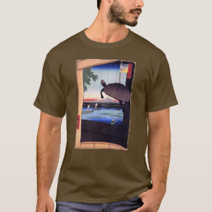Camiseta 亀 と 富 士 山, 広 重 Tortuga y Monte Fuji, Hiroshige, Uk