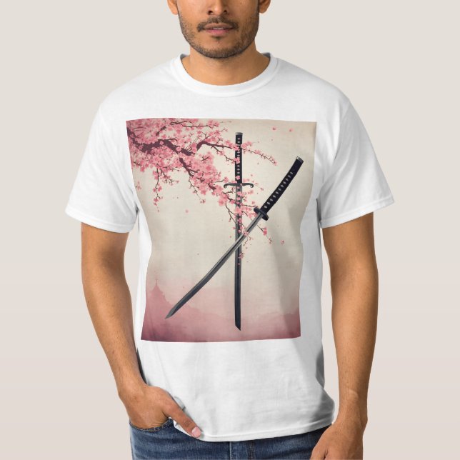 Camiseta 「刀と散華（Katana to Sange）」 (Anverso)
