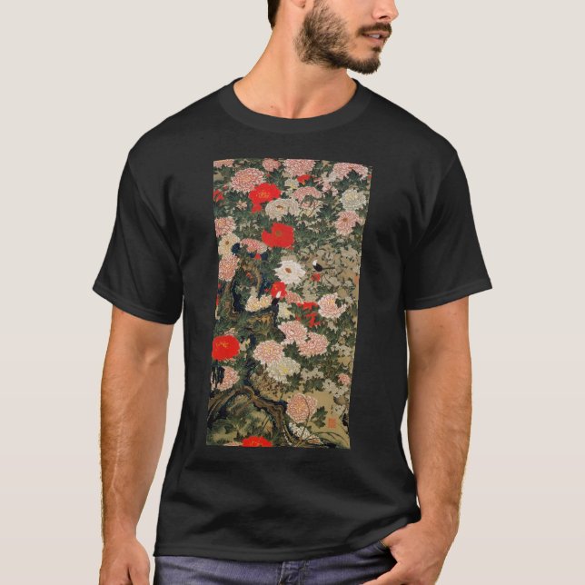 Camiseta 動 植 綵 絵(22)牡 丹・, , snihtsni (Anverso)