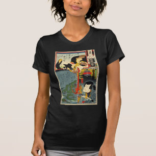 Camiseta 化け猫, gato del monstruo del 豊国, Toyokuni, Ukiyo-e