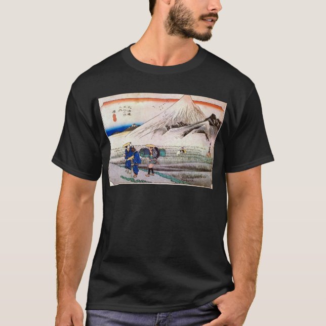 Camiseta 原 宿, 広 重 Hara-juku, Hiroshige, Ukiyo-e (Anverso)
