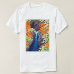 Camiseta 吾 妻 峡, Azuma Gorge, Hasui Kawase, Woodcut
