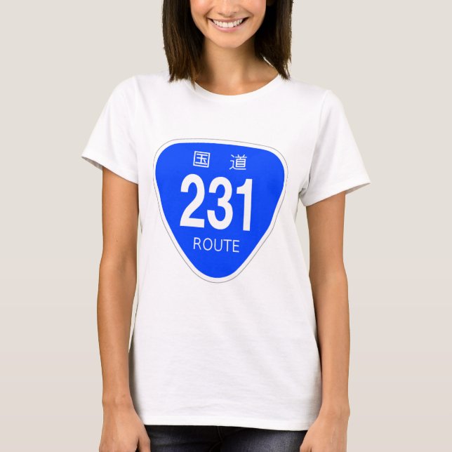 CAMISETA 国道231 号線ー国道標識 (Anverso)