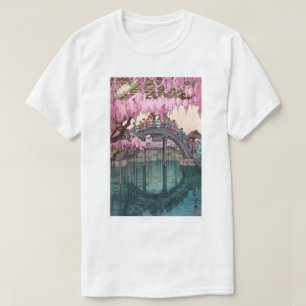 Camiseta 天 戸 亀, Puente Kameido, Hiroshi Yoshida, Woodcut