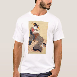 Camiseta 女, 国 貞 Mujer, Kunisada, Ukiyo-e
