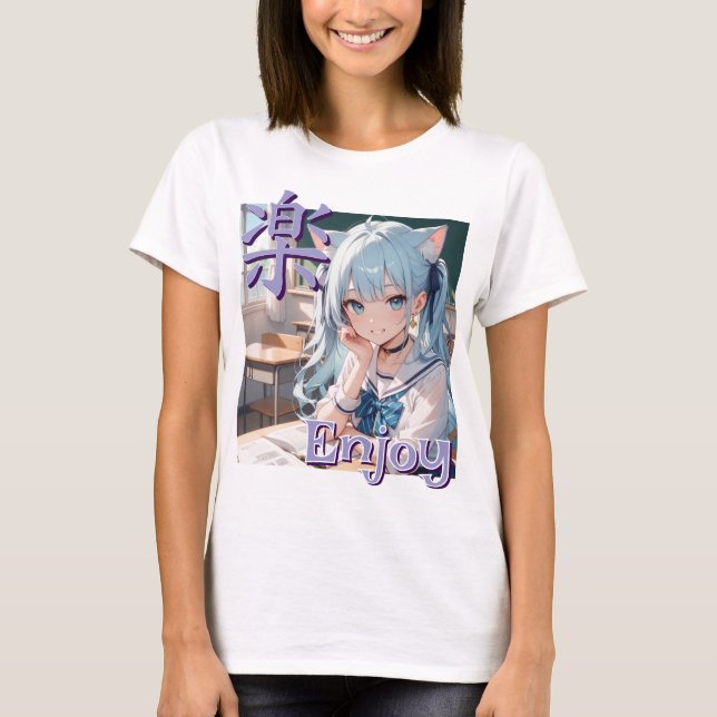 CAMISETA 学校に通う猫耳娘 (Anverso)