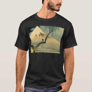 Camiseta 富士と少年, 北斎 el monte Fuji y muchacho, Hokusai,