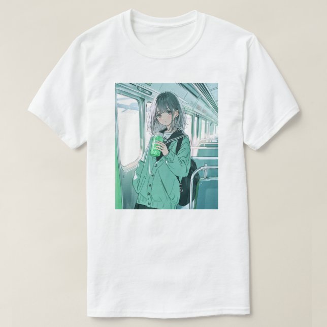 Camiseta 寿司娘JK・帰宅の楽しみメロンソーダT GenerativeAI (Diseño del anverso)