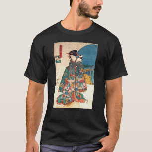 Camiseta 少 女 と 猫, 国 芳 Chica con Cat, Kuniyoshi, Ukiyo-e